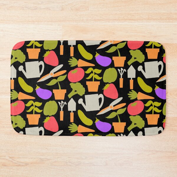 Item preview, Fun Gardening Tools And Plants With Black Background  designed and sold by missmann.