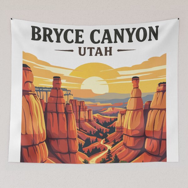 Item preview, Bryce Canyon – Towering Hoodoos and Sunrise Paths designed and sold by pixelated_echoes.