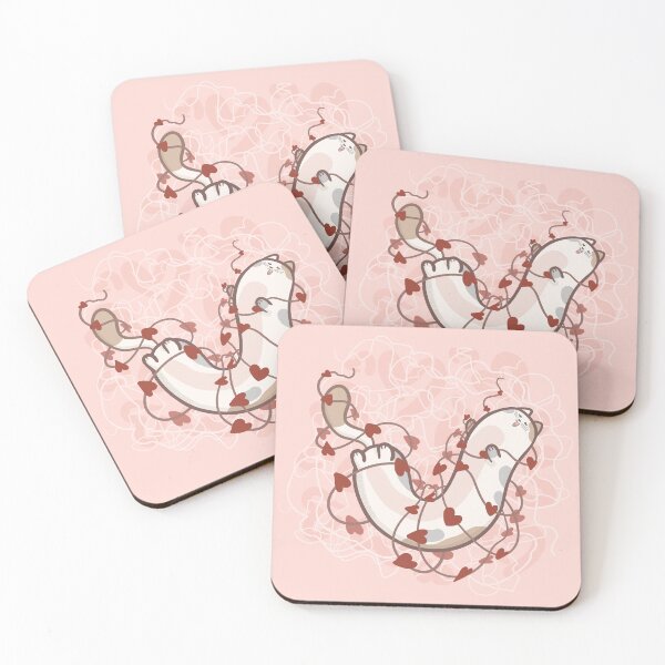 Item preview, Cat Wrapped in Valentine Rope designed and sold by Khotekmei.
