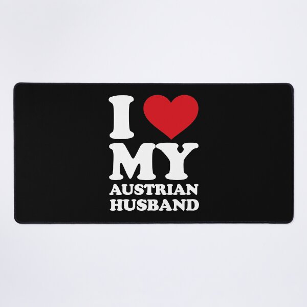 Item preview, I ❤️ My Austrian Husband – Cute Love white Text Design designed and sold by EmeraldeaArt.