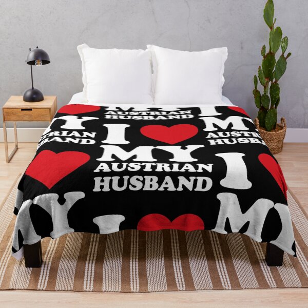 Item preview, I ❤️ My Austrian Husband – Cute Love white Text Design designed and sold by EmeraldeaArt.