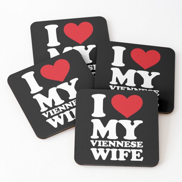Item preview, I ❤️ My Viennese Wife – Cute Love white Text Design designed and sold by EmeraldeaArt.