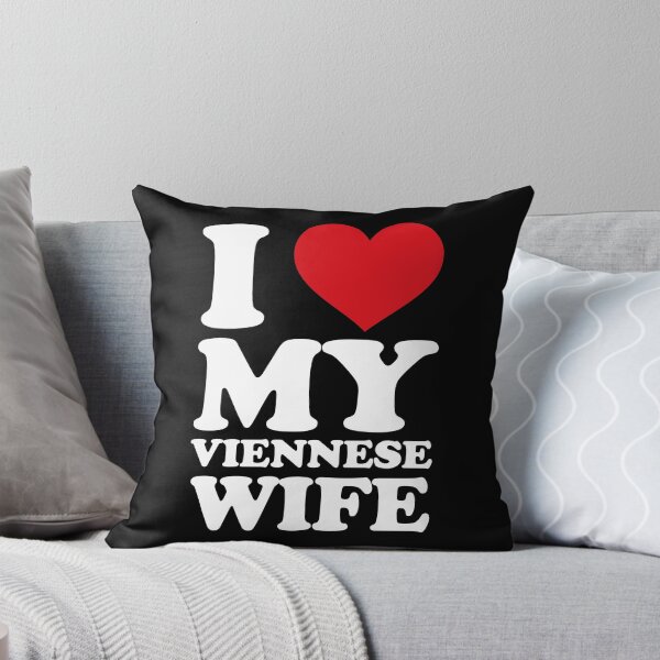 Item preview, I ❤️ My Viennese Wife – Cute Love white Text Design designed and sold by EmeraldeaArt.