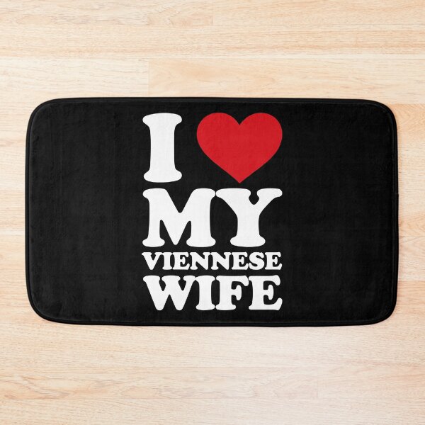 Item preview, I ❤️ My Viennese Wife – Cute Love white Text Design designed and sold by EmeraldeaArt.