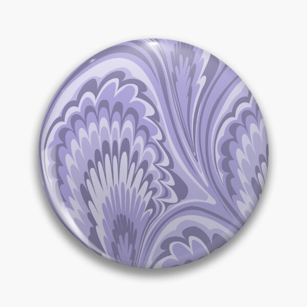 Item preview, Marbling Peacock Ebru Monochrome Indigo Aura Lilac designed and sold by miavaldez.