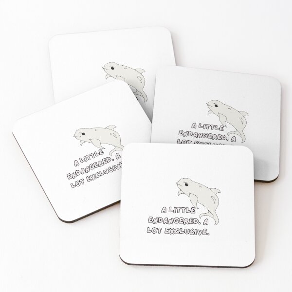 Item preview, A Little Endangered. A Lot Exclusive - Cute Vaquita Conservation Quote designed and sold by The Sticker Cove.