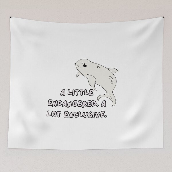 Item preview, A Little Endangered. A Lot Exclusive - Cute Vaquita Conservation Quote designed and sold by The Sticker Cove.