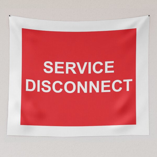 Item preview, Service Disconnect Label designed and sold by Mr. Electrician.