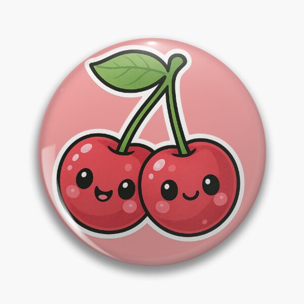 Item preview, double shiny cherries with one leaf designed and sold by SpireForged.