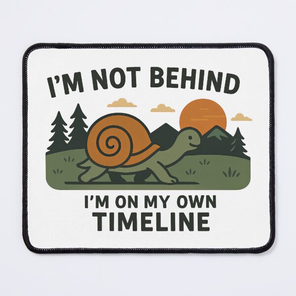 Item preview, Inspirational Snail Quote – "I'm on My Own Timeline" designed and sold by Krystian Zielinski.