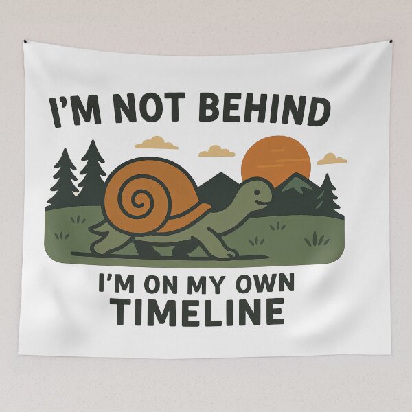 Item preview, Inspirational Snail Quote – "I'm on My Own Timeline" designed and sold by Krystian Zielinski.