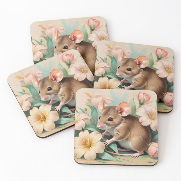 Item preview, Mouse and Flowers designed and sold by CraftyWords.