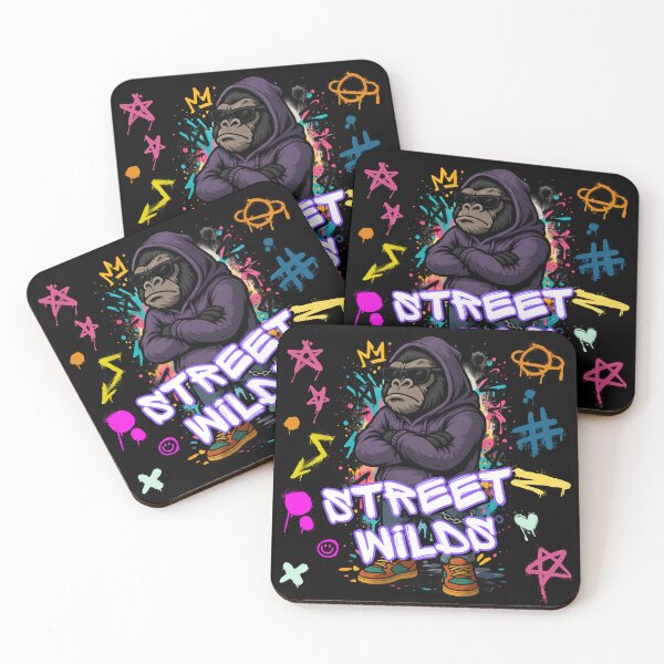 Item preview, Street Wilds - cool gorilla with colorful graffiti designed and sold by PHRASEandSTYLE.