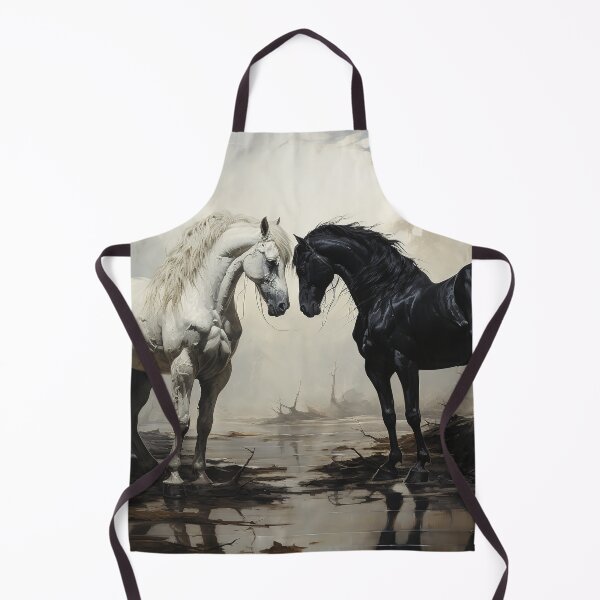 Item preview, Two Horses, One Black One White designed and sold by CritterWisdom.