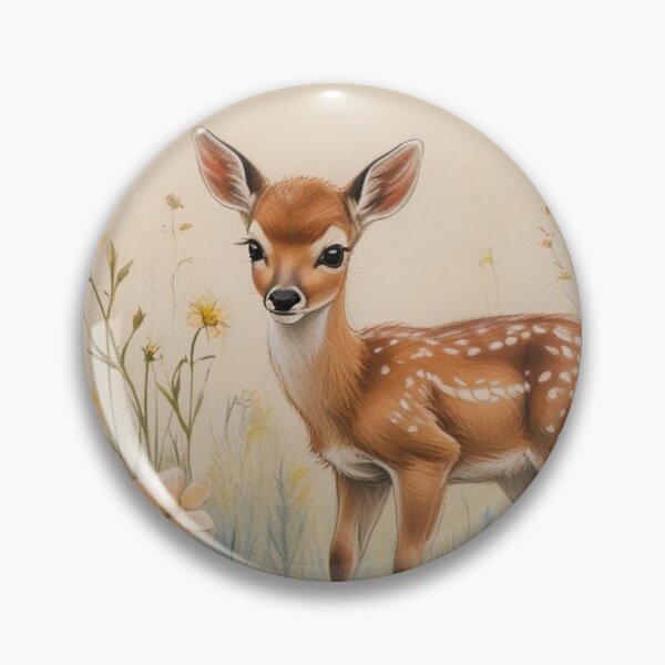 Item preview, Baby deer and Flowers designed and sold by CraftyWords.