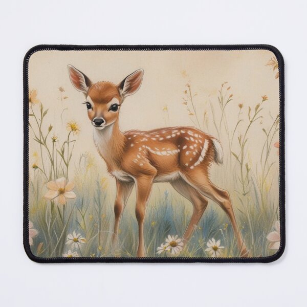 Item preview, Baby deer and Flowers designed and sold by CraftyWords.