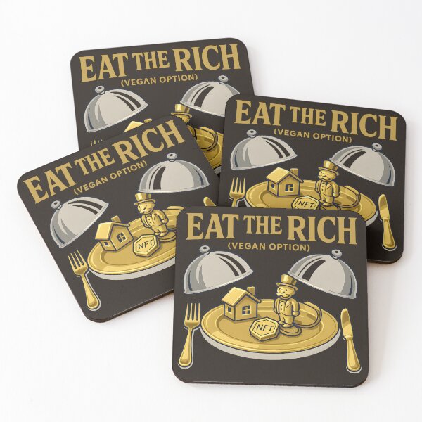 Item preview, Eat the Rich (Vegan Option) – Satirical Wealth Inequality Art designed and sold by VoidBloom Studio.