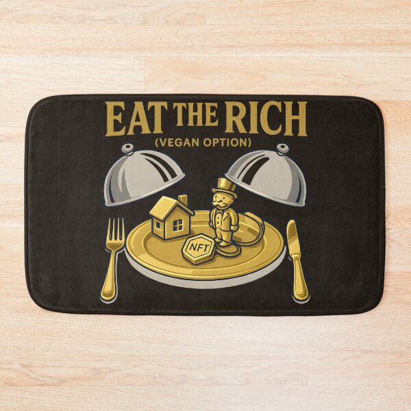 Item preview, Eat the Rich (Vegan Option) – Satirical Wealth Inequality Art designed and sold by VoidBloom Studio.