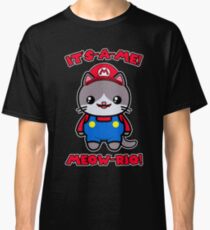 Cat Cute Kawaii Funny Mario Parody Classic T-Shirt