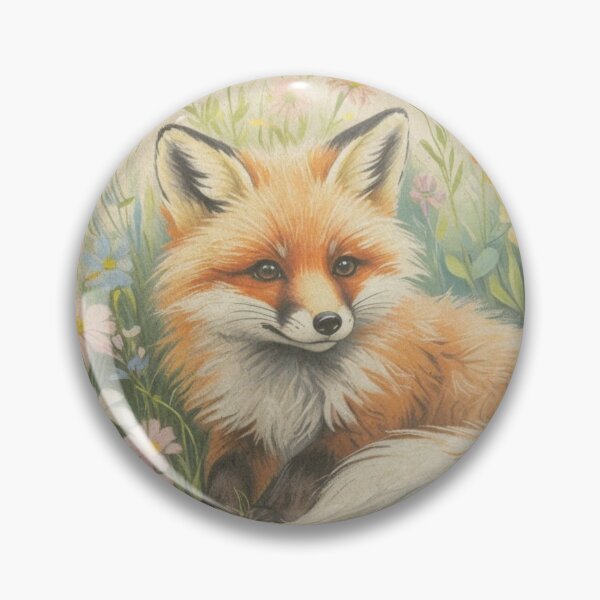Item preview, Fox and Flowers designed and sold by CraftyWords.