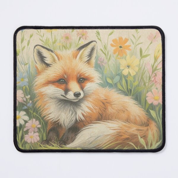 Item preview, Fox and Flowers designed and sold by CraftyWords.