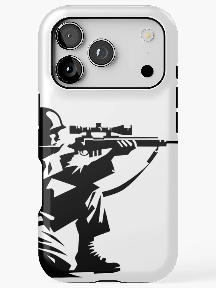 Thumbnail 1 of 4, iPhone Case, Sniper designed and sold by Raloel Art.
