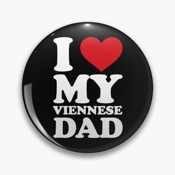 Item preview, I ❤️ My Viennese Dad – Sweet Family Love white Design designed and sold by EmeraldeaArt.