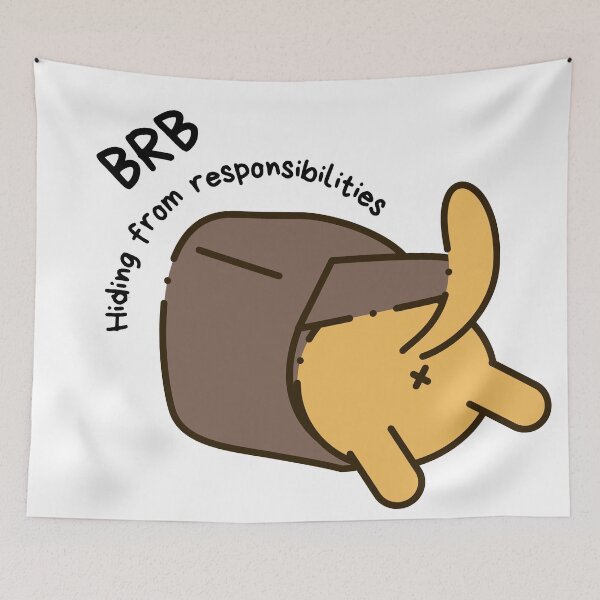 Item preview, BRB, Hiding from responsibilities | Hiding | Dog Lover | Cat Lover | Funny designed and sold by PrintEveryday.