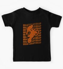 Braap Moto MX Motorcycle Motocross Dirt Bike Orange Kids Tee