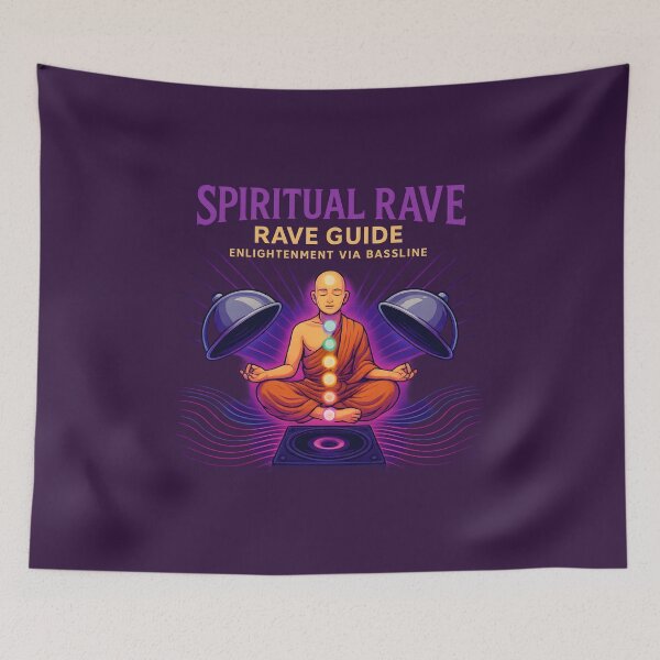 Item preview, Spiritual Rave – Enlightenment via Bassline Monk Design designed and sold by VoidBloom Studio.