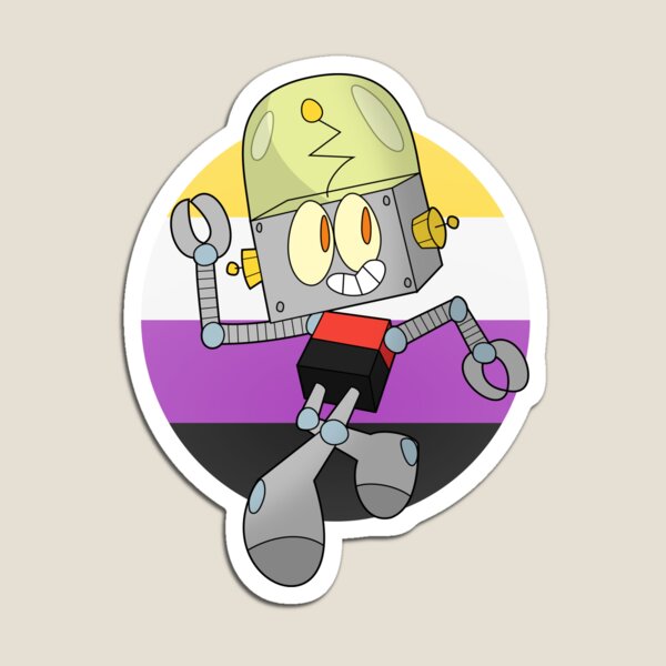 Robot Jones - Nonbinary Pride Magnet