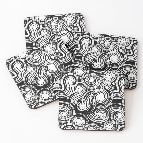 Item preview, Rolling Waves in white designed and sold by LAEC-Shop.