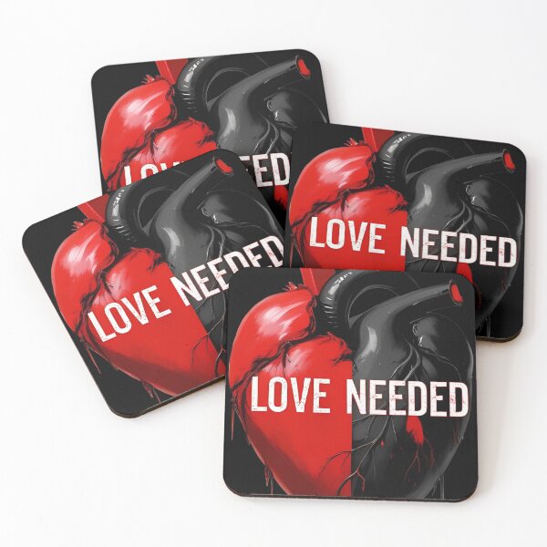 Item preview, LOVE NEEDED, anatomical heart with USW stick, black red designed and sold by angel-cat-22.
