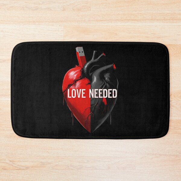 Item preview, LOVE NEEDED, anatomical heart with USW stick, black red designed and sold by angel-cat-22.