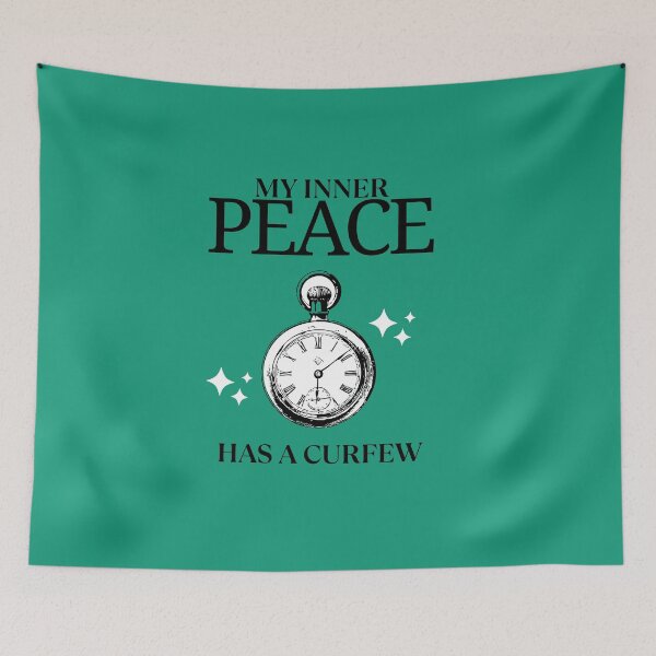 Item preview, My Inner Peace Has a Curfew T-Shirt designed and sold by mindyourco.