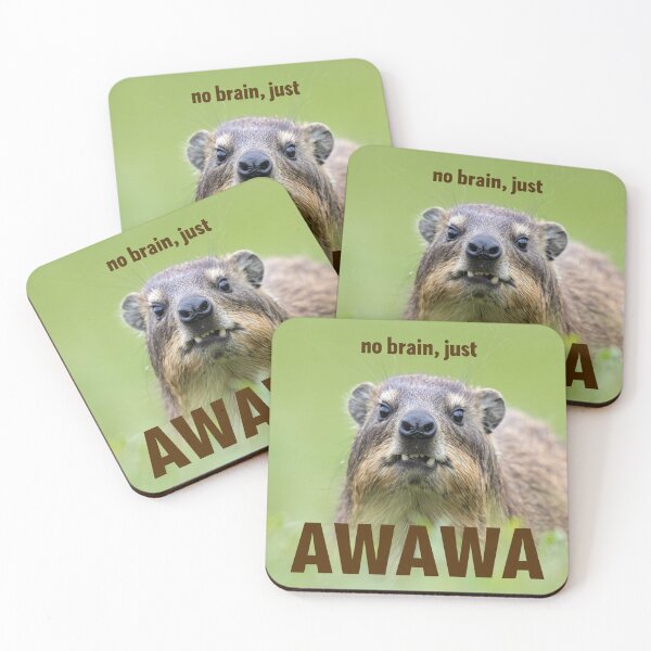 Item preview, no brain, just awawa hyrax  designed and sold by funkyfrogz.