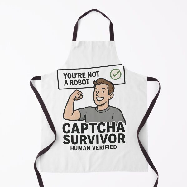 Item preview, CAPTCHA Survivor – Human Verified Funny Tech Design designed and sold by VoidBloom Studio.