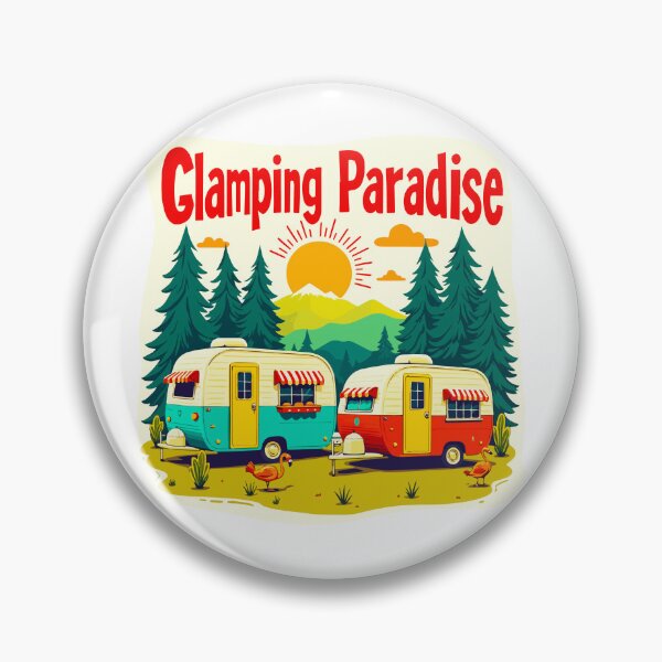 Item preview, Glamping Paradise – Retro Camper Summer Design designed and sold by Kathryn Creates.