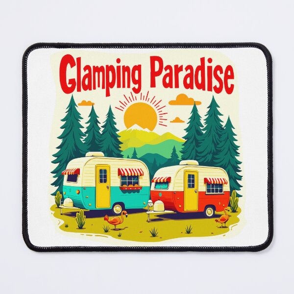 Item preview, Glamping Paradise – Retro Camper Summer Design designed and sold by Kathryn Creates.