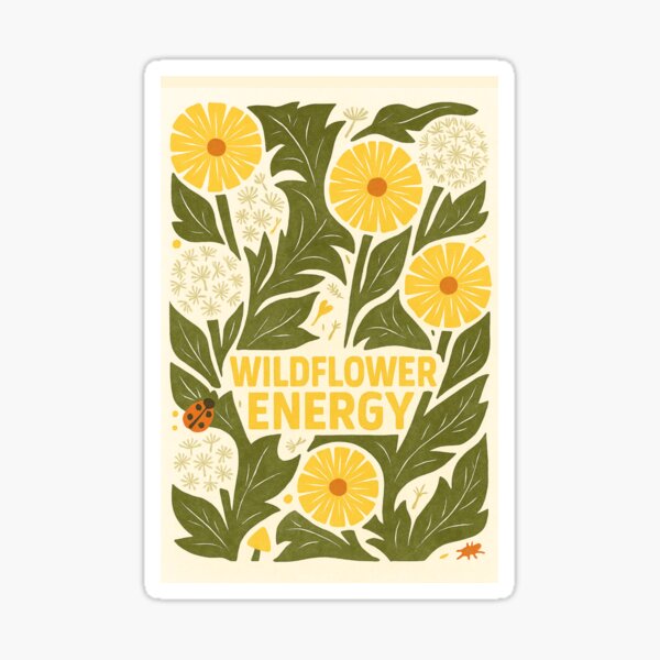 Item preview, Wildflower Energy – Blooming Courage Series designed and sold by OpenArt.