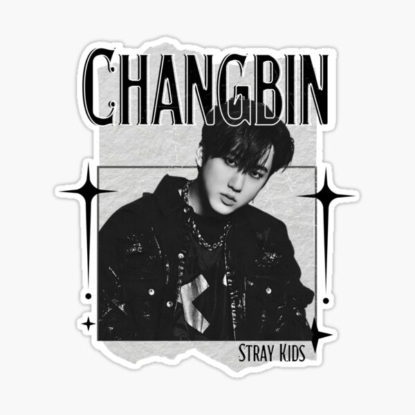 Changbin Stray Kids Monochrome Black and White Classic Design