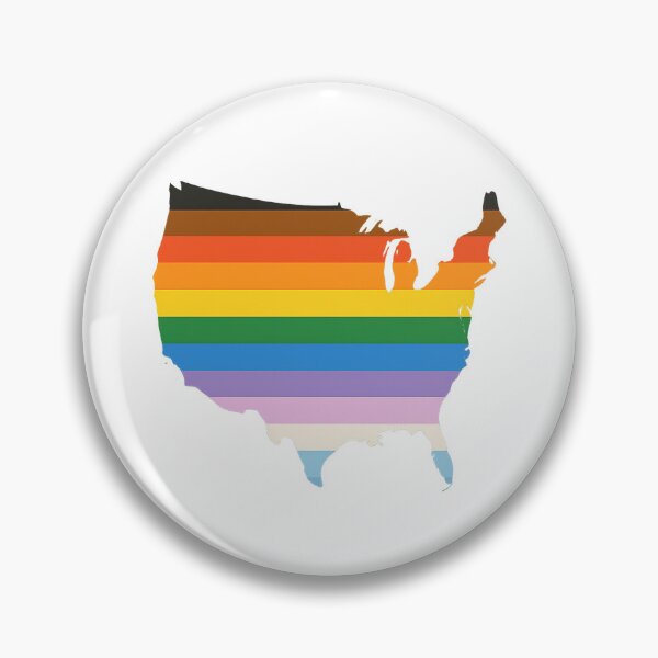 Artikelvorschau, Stolz in ganz Amerika – Regenbogen-USA-Karte entworfen und verkauft von RedTapeThreads.