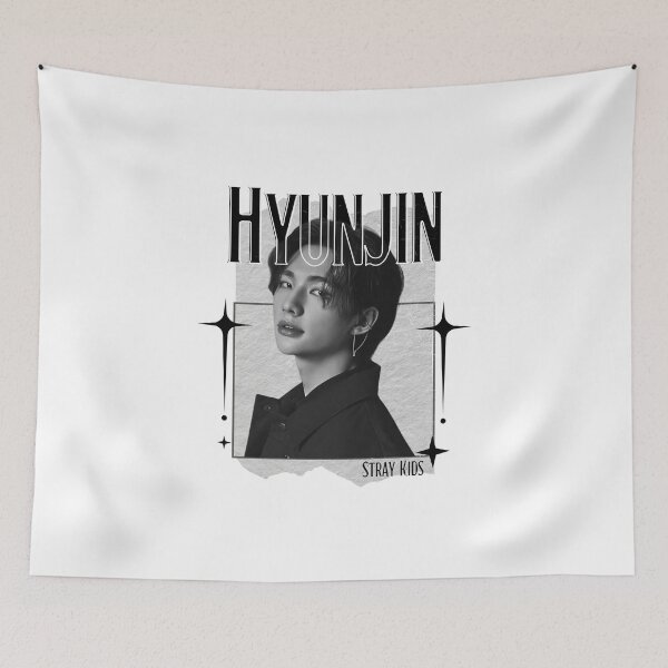 Artikelvorschau, Hyunjin Stray Kids Monochrome Schwarz-Weiß-Collage im klassischen Design entworfen und verkauft von HELL0WBELLO.