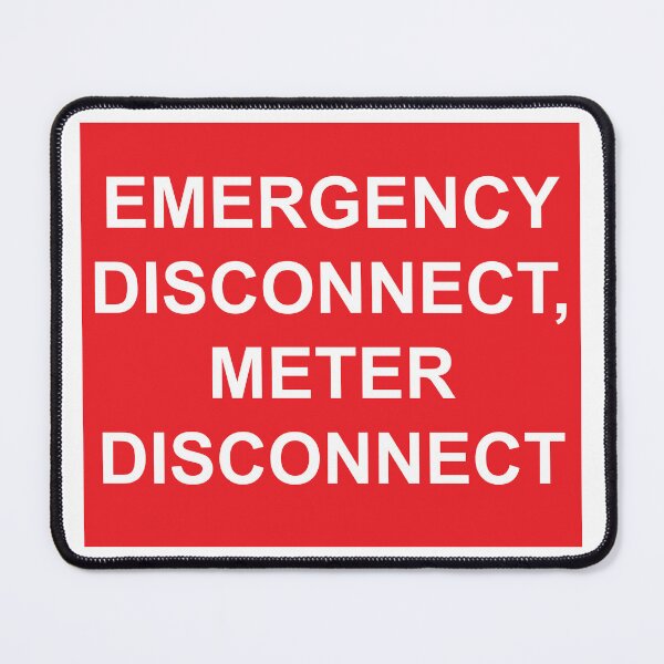 Item preview, Emergency Disconnect Meter Disconnect Label designed and sold by Mr. Electrician.