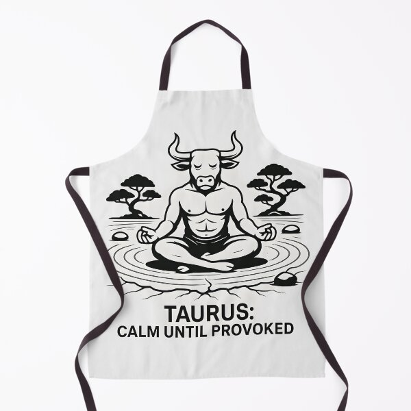 Item preview, Taurus Zen Bull Design – Calm Until Provoked | Meditating Taurus Zodiac Art designed and sold by VoidBloom Studio.