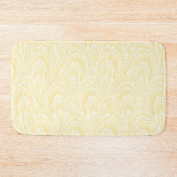 Item preview, Marbling Peacock Ebru Monochrome Butter Yellow designed and sold by miavaldez.