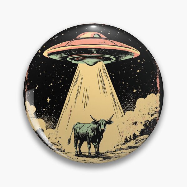 Item preview, Copy of UFO Abducted Cow Retro Vintage designed and sold by Jcat7.