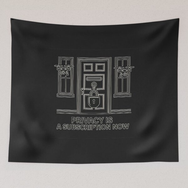 Item preview, Privacy Is a Subscription Now – Dystopian Drone Surveillance Protest Design designed and sold by VoidBloom Studio.