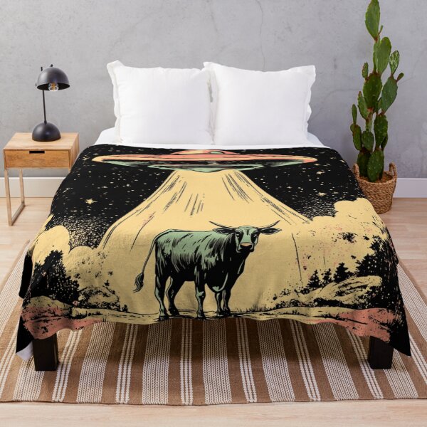 Item preview, Copy of UFO Abducted Cow Retro Vintage designed and sold by Jcat7.