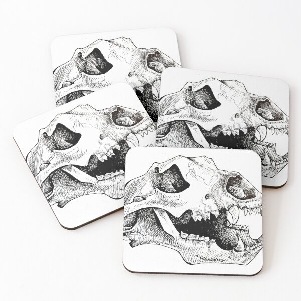 Item preview, Bear Skull - Black and White  designed and sold by Samantha-art.